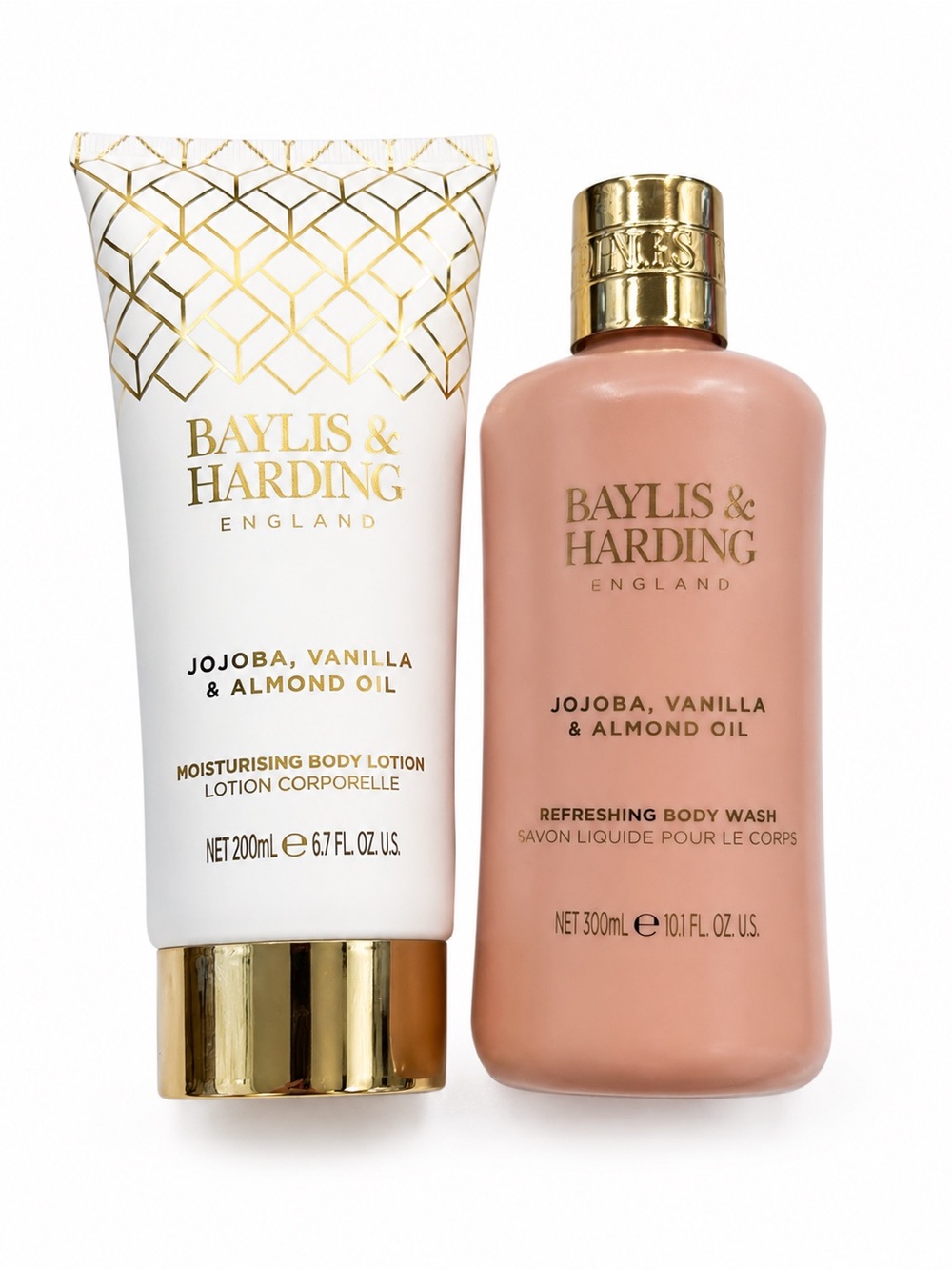 Baylis & Harding Bath Gift Set, Jojoba, Vanilla & Almond Oil. Body Wash & Lotion